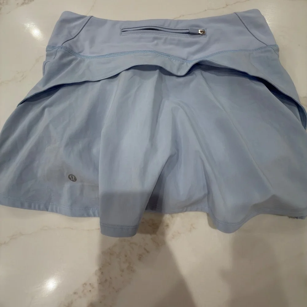 Lululemon Play Off The Pleats Skirt Blue Athletic Tennis Skort Size 4